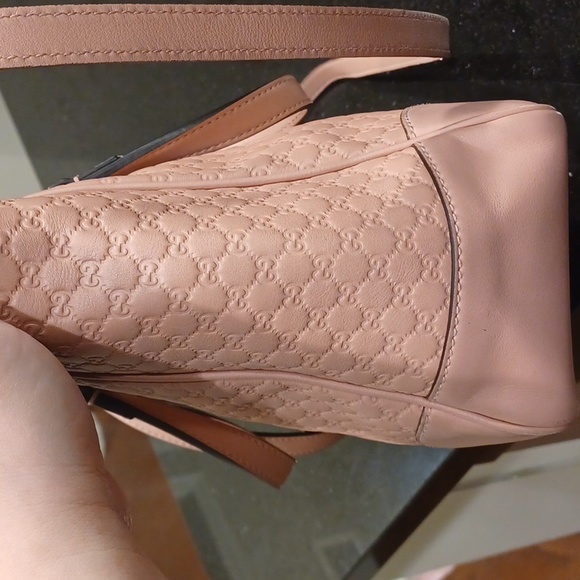 Gucci micro Guccissima bag Bree pink monogram GG crossbody bag - Picture 11 of 15